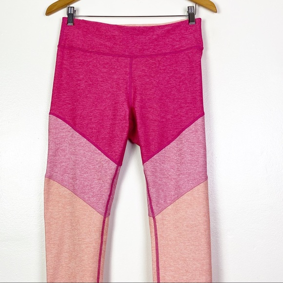OUTDOOR VOICES Women's Springs Leggings 7/8 Flamingo Rose Clay Pink Tri Tone L - Picture 3 of 9